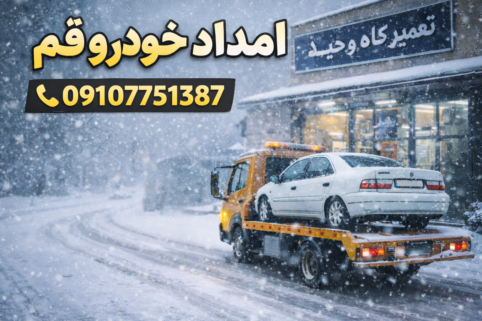 اعزام امدادگر برای تعمیر خودرو در محل قمر